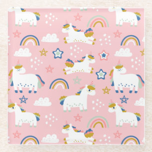 Dessous-de-verre En Verre Unicornes