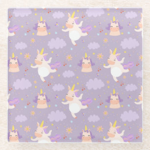 Dessous-de-verre En Verre Unicornes