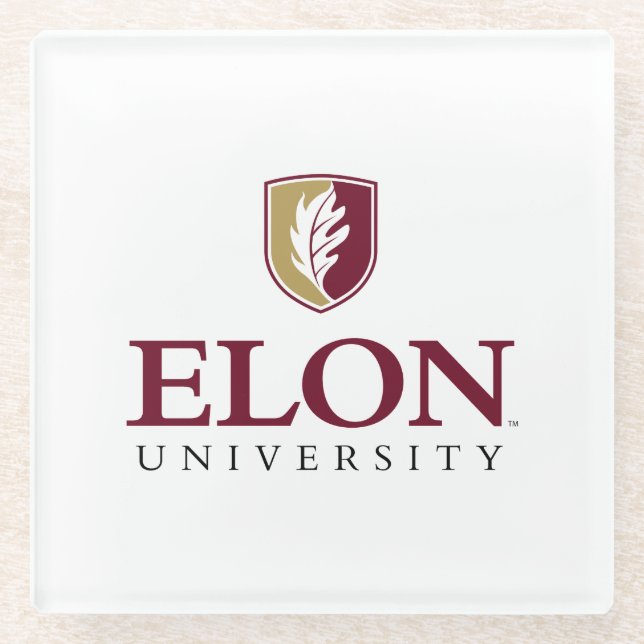 Dessous-de-verre En Verre Université Elon (Devant)