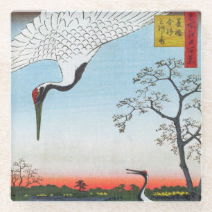 Dessous-de-verre En Verre Utagawa Hiroshige - Minowa, Kanasugi, Mikawashima