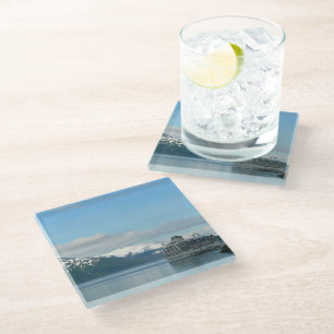Dessous-de-verre En Verre Vacances de croisière en Alaska Photographie de vo