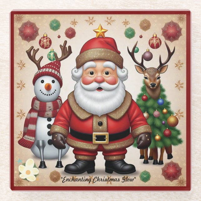 Dessous-de-verre En Verre "Vacances d'or" (Devant)