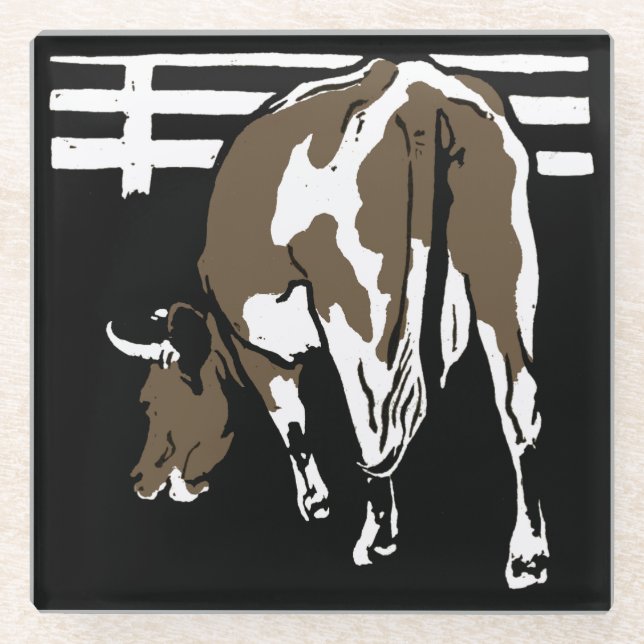 Dessous-de-verre En Verre Vaches de la ferme victorienne (Devant)