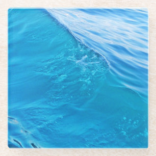 Dessous-de-verre En Verre vague d'eau bleue