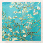 Dessous-de-verre En Verre VAN GOGH - Fleurs d'amandes<br><div class="desc">"van gogh vincent",  "fleurs d'amandes",  fleurs,  "peinture célèbre",  vintage,  "art fin",  floral,  bleu,  vangogh</div>