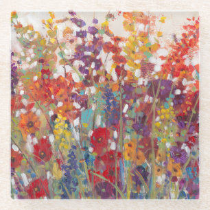 Dessous-de-verre En Verre Variété de fleurs