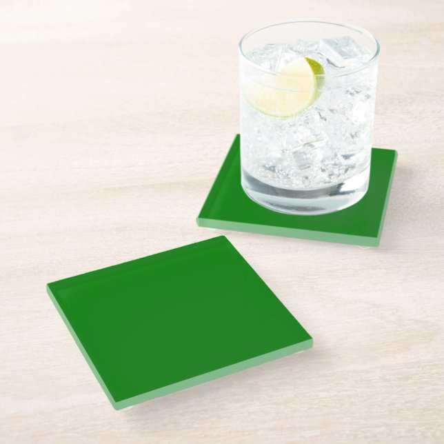 Dessous-de-verre En Verre Vert (Incliné)