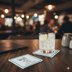 Dessous-de-verre En Verre Vert Blanc Minimaliste Wifi Gratuit Hôtel Internet