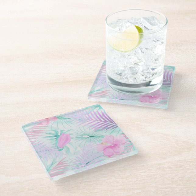 Dessous-de-verre En Verre Vibes d'été (Incliné)