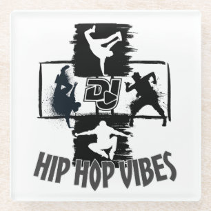 Dessous-de-verre En Verre Vibes Hip hop 2.w