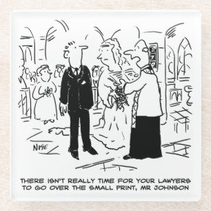 Dessous-de-verre En Verre Vicar, Mariage du service religieux, dit non aux a