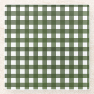 Dessous-de-verre En Verre Vichy Vert d'Alsace