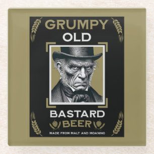 Dessous-de-verre En Verre Vieux bâtard Grumpy