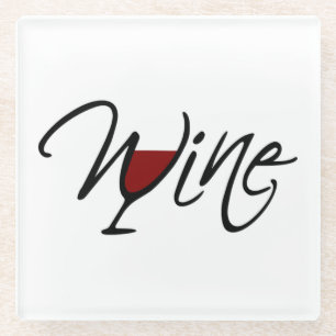 DESSOUS-DE-VERRE EN VERRE VIN