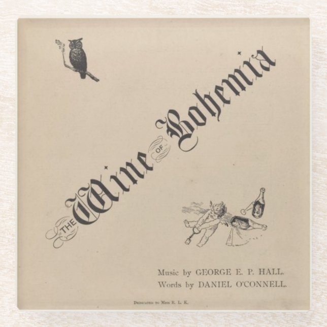 Dessous-de-verre En Verre Vin de Bohême - Dessous de verre (Devant)