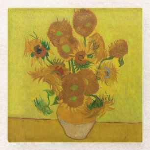 Dessous-de-verre En Verre Vincent Van Gogh 15 Tournesols Peinture