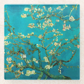 Dessous-de-verre En Verre Vincent Van Gogh Blossoming Almond Tree Floral Art