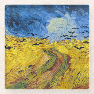 Dessous-de-verre En Verre Vincent van Gogh - Champ de blé aux corbeaux