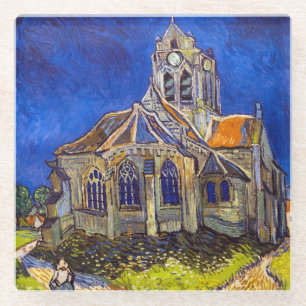 Dessous-de-verre En Verre Vincent van Gogh - L'église d'Auvers-sur-Oise