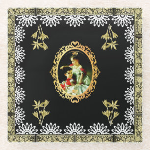 Dessous-de-verre En Verre Vintage