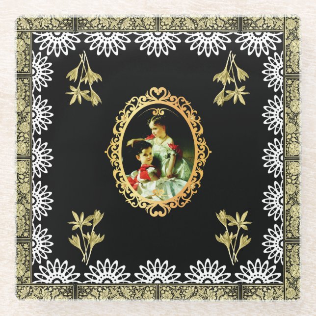 Dessous-de-verre En Verre Vintage (Devant)