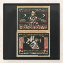 Vintage 1921 2 Mark Notgeld Bonnet de verre de ver