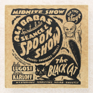 Dessous-de-verre En Verre Vintage Ali Baba Seance & Spook Show