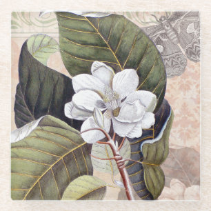 Dessous-de-verre En Verre Vintage élégant Magnolia Sud Chic