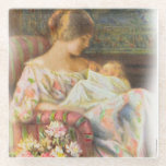 Dessous-de-verre En Verre Vintage Mother and Child Victorian Motif<br><div class="desc">A vintage image of mother and child</div>