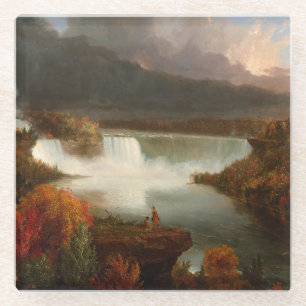 Dessous-de-verre En Verre Vintage Thomas Cole Vue éloignée des chutes du Nia