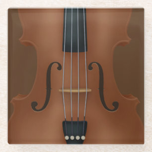 Dessous-de-verre En Verre Viola violon violon aux instruments à cordes Détai