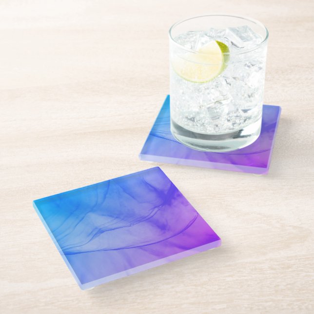 Dessous-de-verre En Verre Violet stratifié (Incliné)