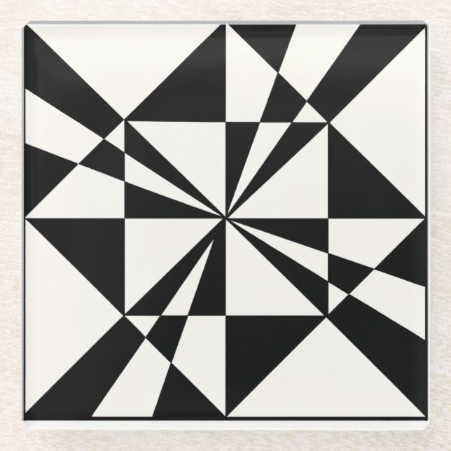 Dessous-de-verre En Verre Visual Pull | Modern (Devant)