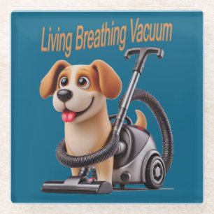 Dessous-de-verre En Verre Vivre Respiration Vacuum Chien