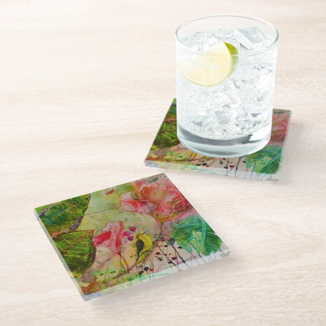 Dessous-de-verre En Verre Vol du Sunbird (Incliné)