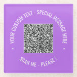Dessous-de-verre En Verre Vos informations d'analyse de code QR Dessous de v<br><div class="desc">Choisissez Couleurs et Police Dessous de verre en verre avec votre QR Code Scan Info Custom Text Colors Personnalisé Promotional Business ou Personal Modern Glass Dessous de verre / Cadeau - Ajouter votre QR Code - Image ou logo - photo / Texte - Nom ou autre info / message -...</div>