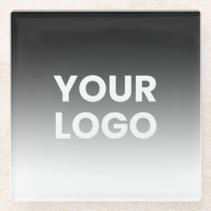 Dessous-de-verre En Verre Votre logo et le dégradé de couleur modifiable mod