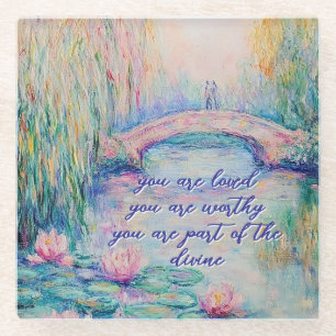 Dessous-de-verre En Verre Vous Êtes Amoureux Dessous de verre Inspiré Monet