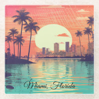 Voyage coloré vintage rétro Miami Floride
