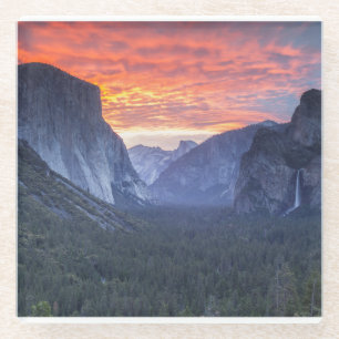 Dessous-de-verre En Verre Vue de tunnel de Yosemite