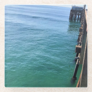 Dessous-de-verre En Verre Vue depuis la jetée, Newport Beach, Californie
