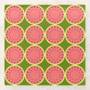 Dessous-de-verre En Verre Watermelon rose Multi