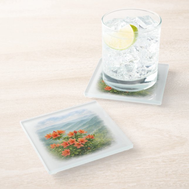 Dessous-de-verre En Verre Wild Flowers of Japan – Japanese Wild Azalea (Incliné)