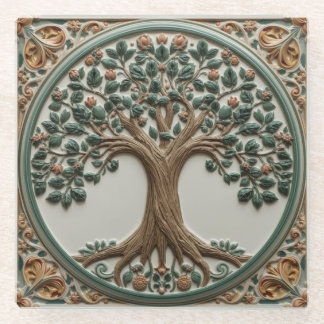 Dessous-de-verre En Verre William Morris arbre de vie Vintage préraphaélite