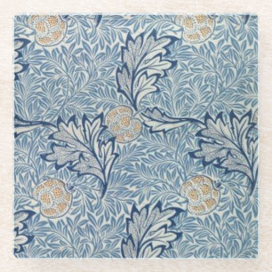 Dessous-de-verre En Verre William Morris Flower Floral Design
