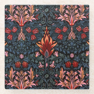 Dessous-de-verre En Verre William Morris Snakeshead Dark Motif