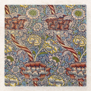 Dessous-de-verre En Verre William Morris Wandle Anglais Floral Damask Design