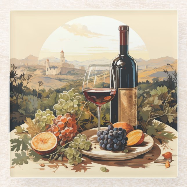 Dessous-de-verre En Verre Wine Lover (Devant)
