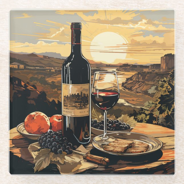 Dessous-de-verre En Verre Wine Lover (Devant)