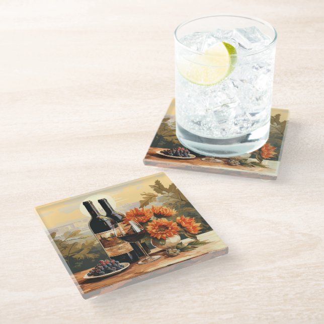 Dessous-de-verre En Verre Wine Lover (Incliné)